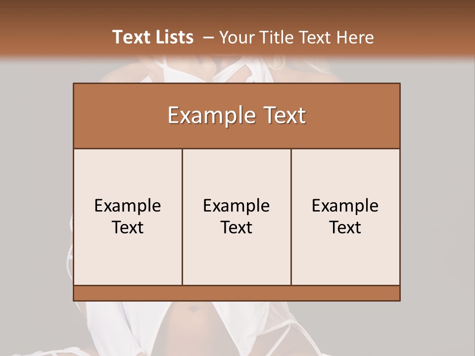 A Woman In White Lingerie Sitting On The Floor PowerPoint Template