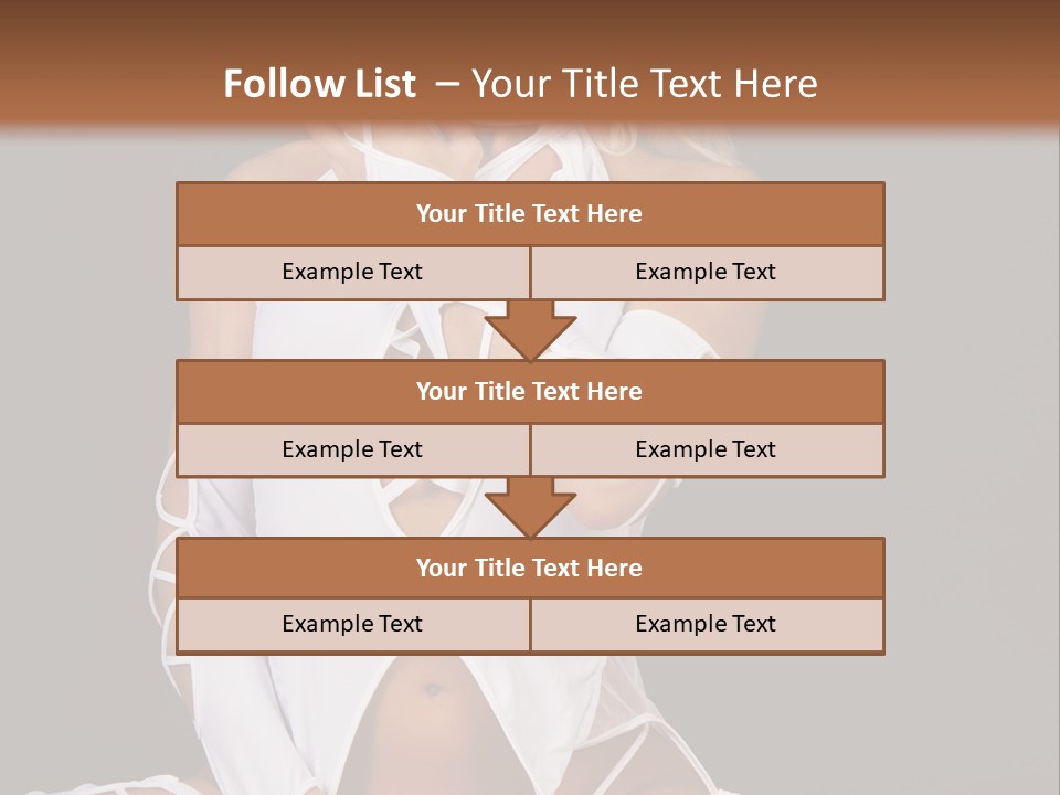 A Woman In White Lingerie Sitting On The Floor PowerPoint Template