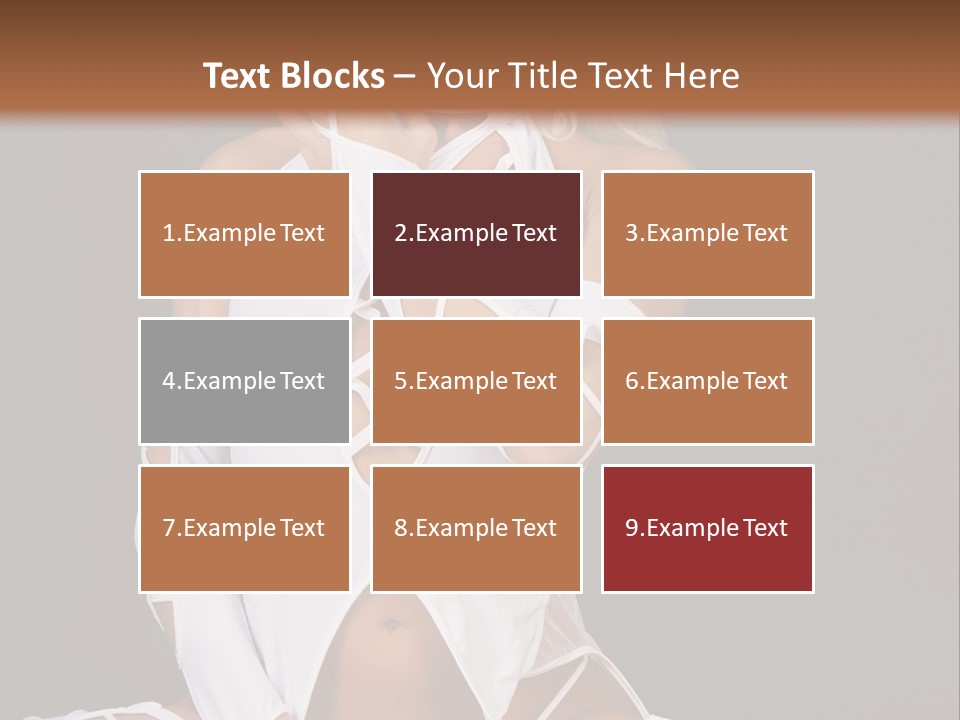 A Woman In White Lingerie Sitting On The Floor PowerPoint Template