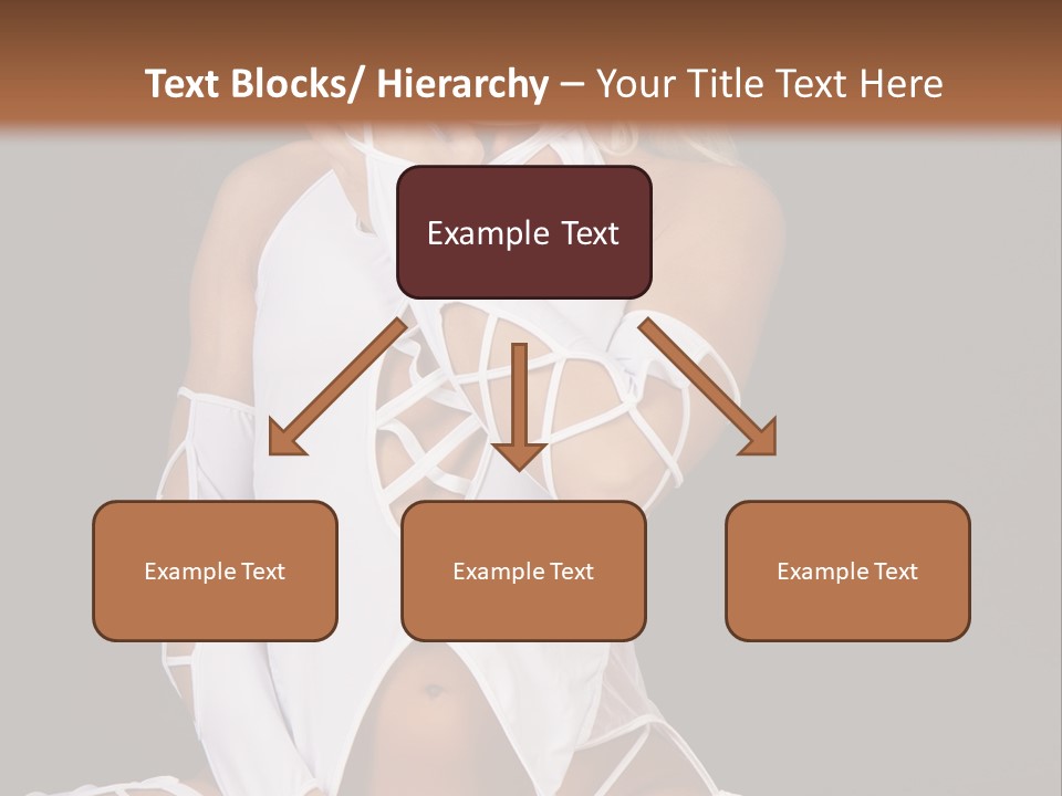 A Woman In White Lingerie Sitting On The Floor PowerPoint Template