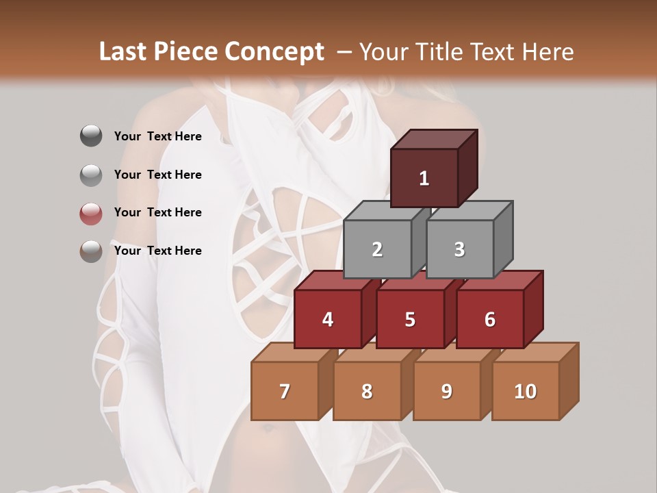 A Woman In White Lingerie Sitting On The Floor PowerPoint Template