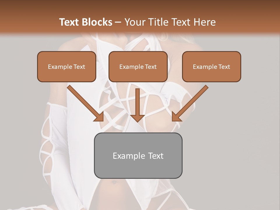 A Woman In White Lingerie Sitting On The Floor PowerPoint Template