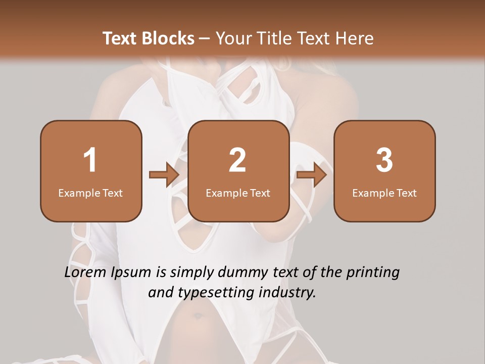 A Woman In White Lingerie Sitting On The Floor PowerPoint Template