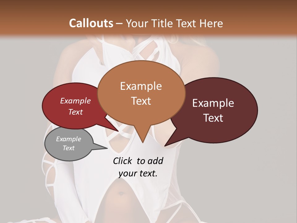 A Woman In White Lingerie Sitting On The Floor PowerPoint Template