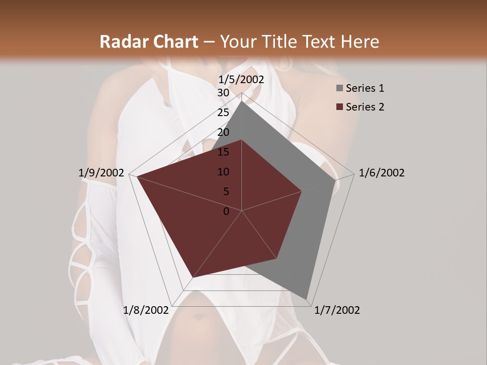 A Woman In White Lingerie Sitting On The Floor PowerPoint Template