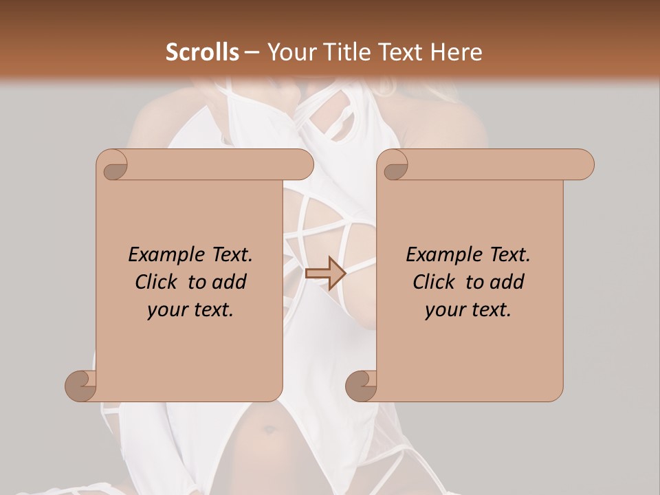 A Woman In White Lingerie Sitting On The Floor PowerPoint Template