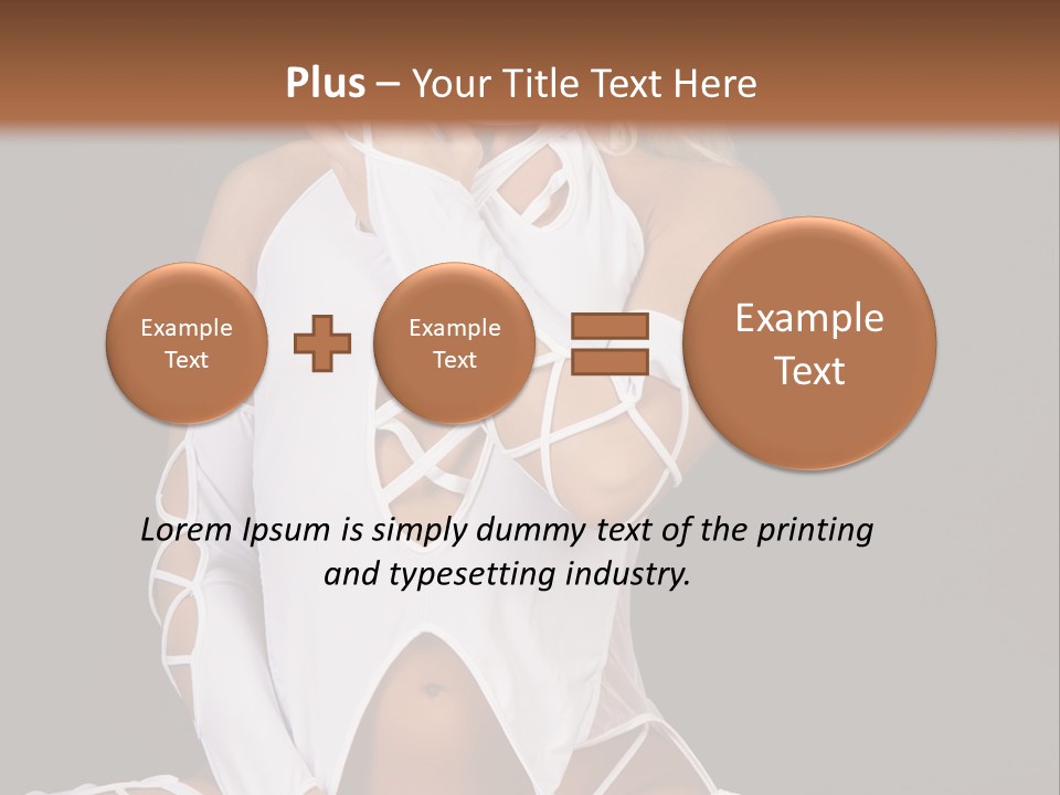 A Woman In White Lingerie Sitting On The Floor PowerPoint Template