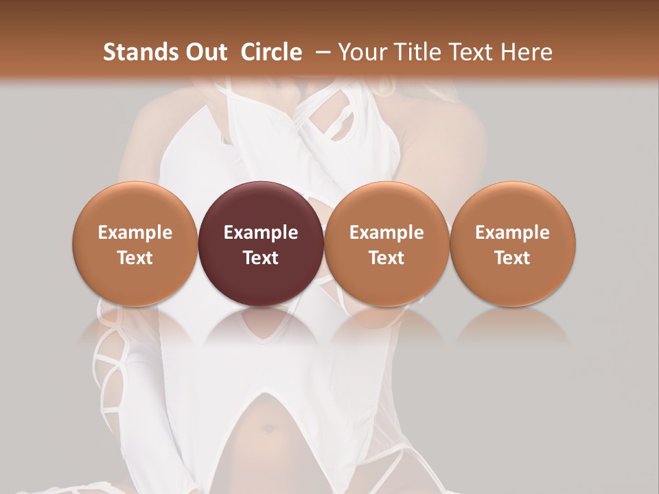 A Woman In White Lingerie Sitting On The Floor PowerPoint Template