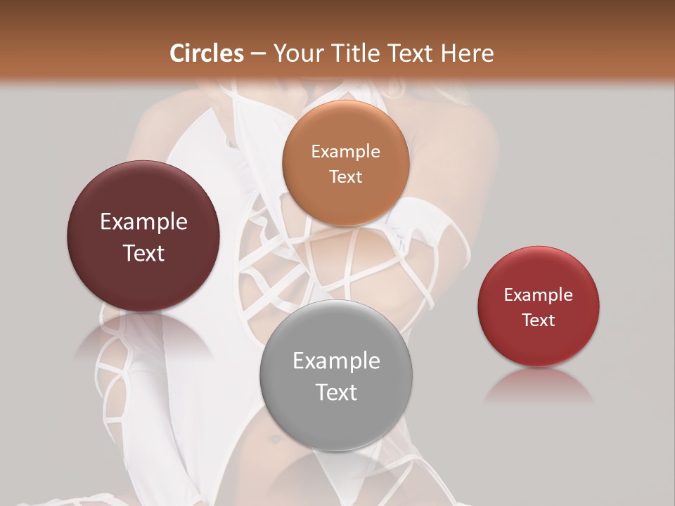 A Woman In White Lingerie Sitting On The Floor PowerPoint Template