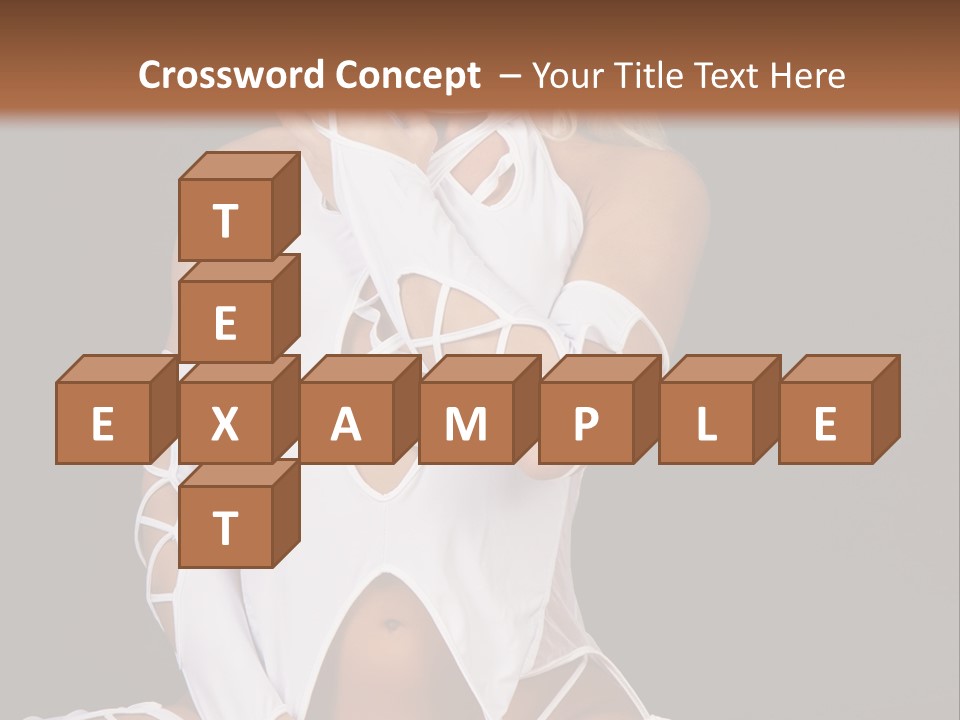 A Woman In White Lingerie Sitting On The Floor PowerPoint Template