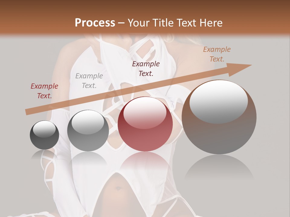 A Woman In White Lingerie Sitting On The Floor PowerPoint Template