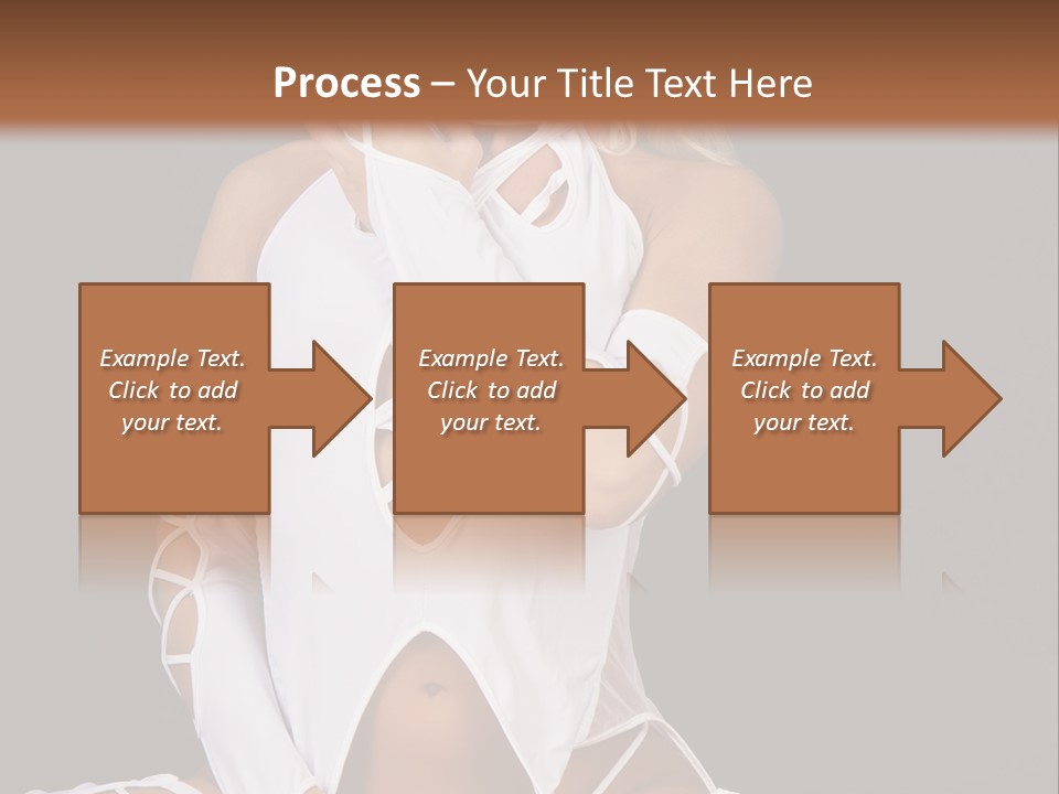 A Woman In White Lingerie Sitting On The Floor PowerPoint Template