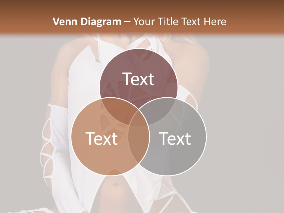 A Woman In White Lingerie Sitting On The Floor PowerPoint Template
