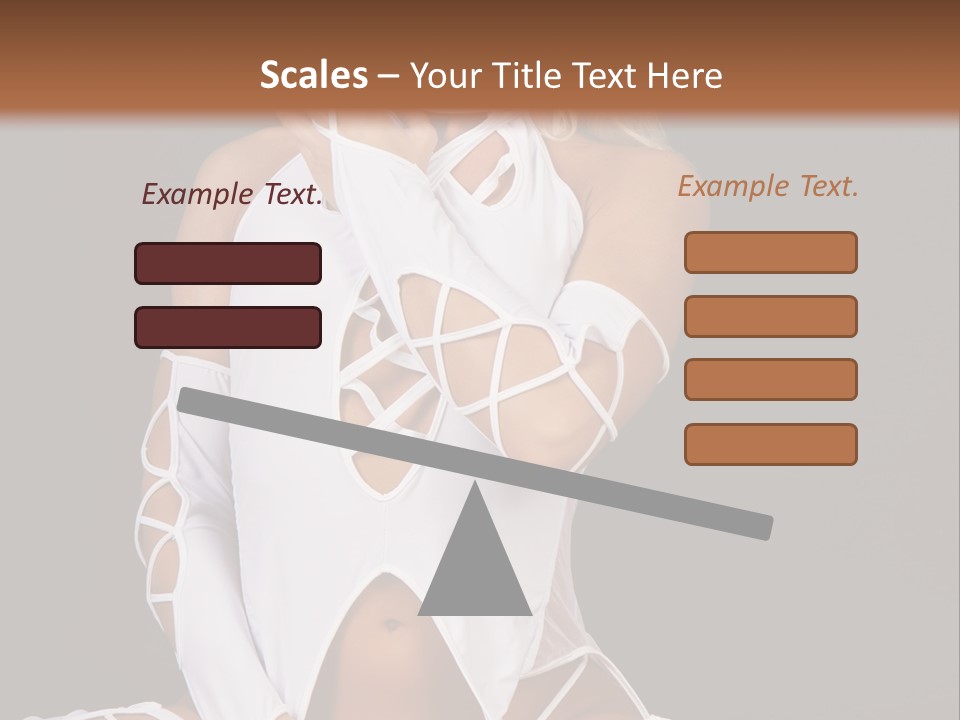 A Woman In White Lingerie Sitting On The Floor PowerPoint Template