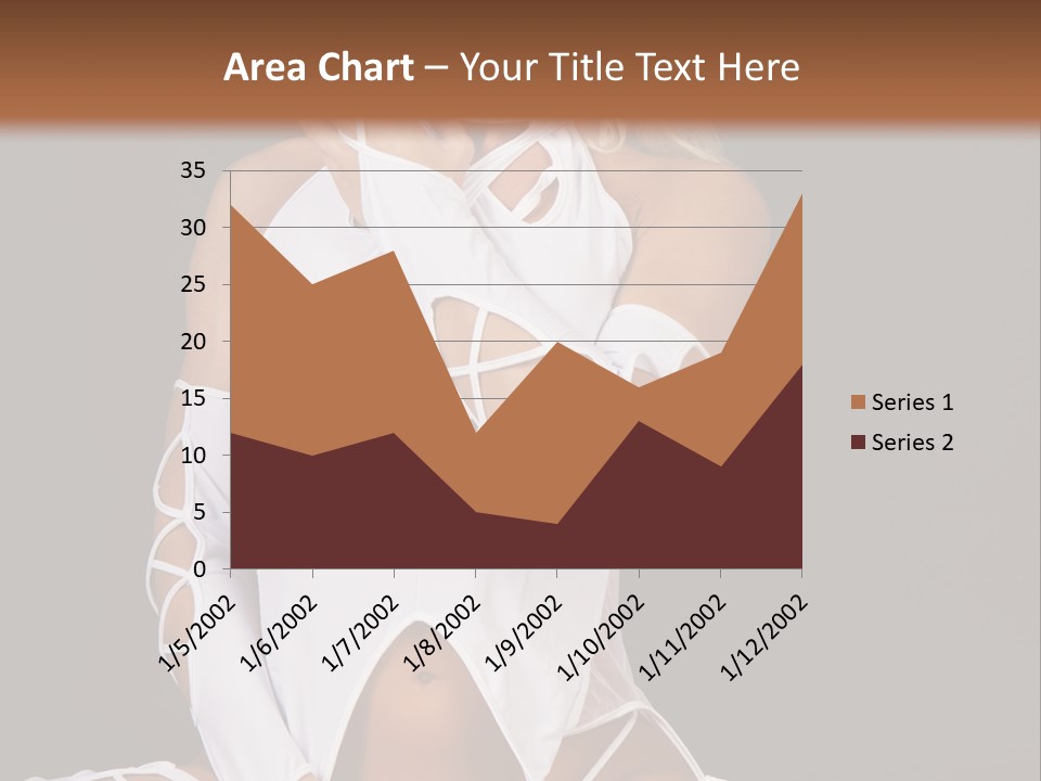 A Woman In White Lingerie Sitting On The Floor PowerPoint Template