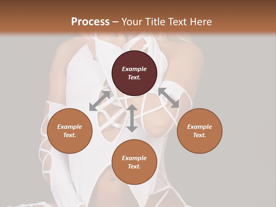 A Woman In White Lingerie Sitting On The Floor PowerPoint Template