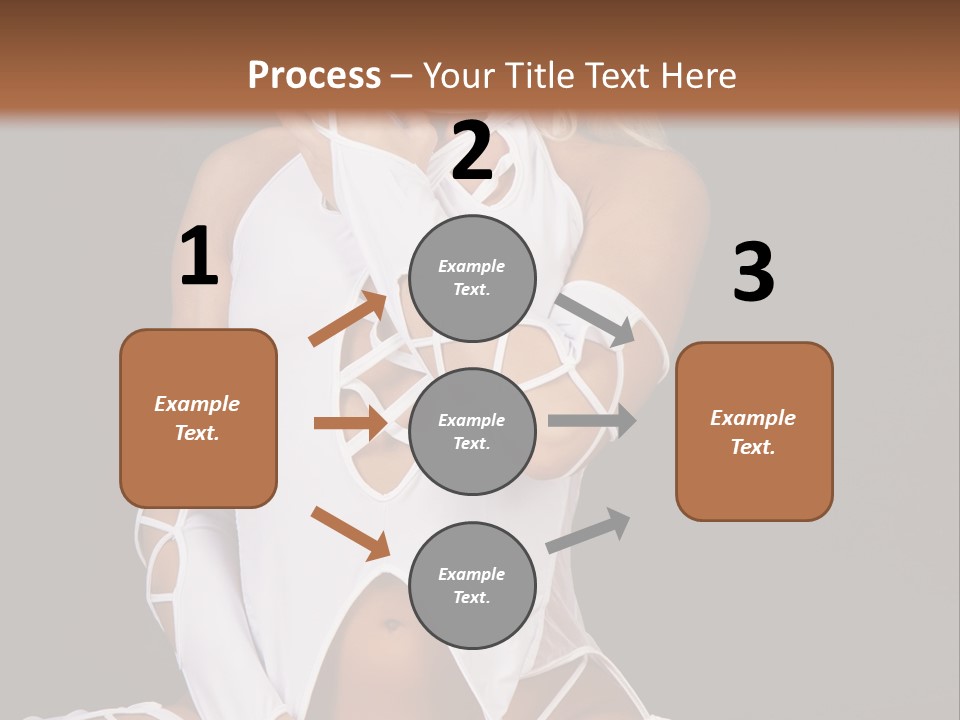 A Woman In White Lingerie Sitting On The Floor PowerPoint Template