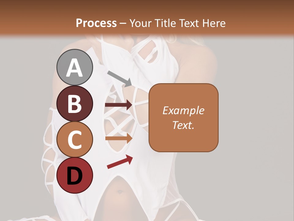 A Woman In White Lingerie Sitting On The Floor PowerPoint Template