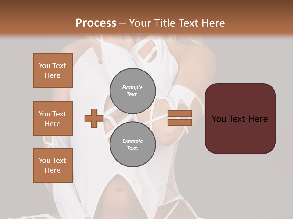 A Woman In White Lingerie Sitting On The Floor PowerPoint Template