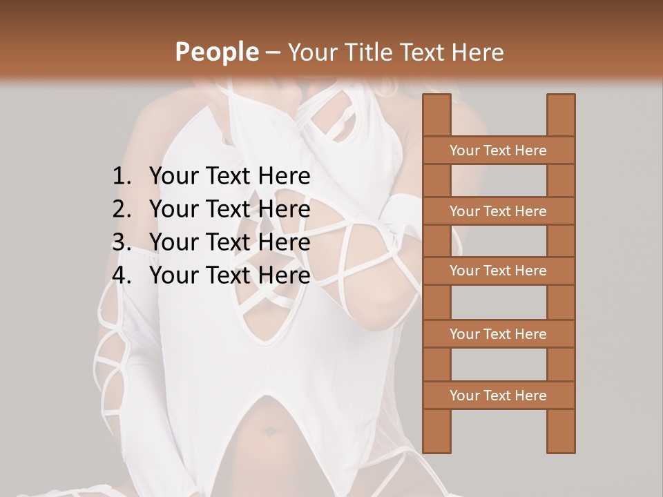 A Woman In White Lingerie Sitting On The Floor PowerPoint Template