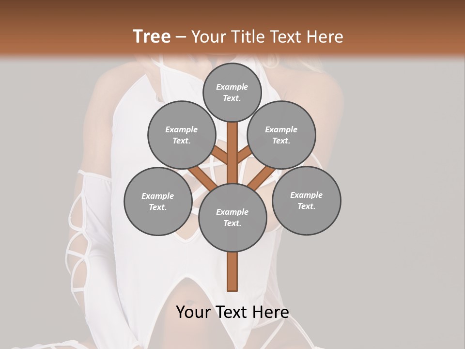 A Woman In White Lingerie Sitting On The Floor PowerPoint Template