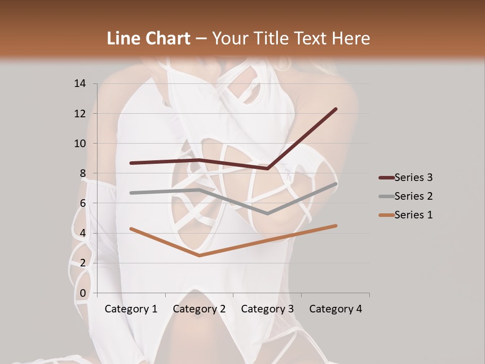 A Woman In White Lingerie Sitting On The Floor PowerPoint Template