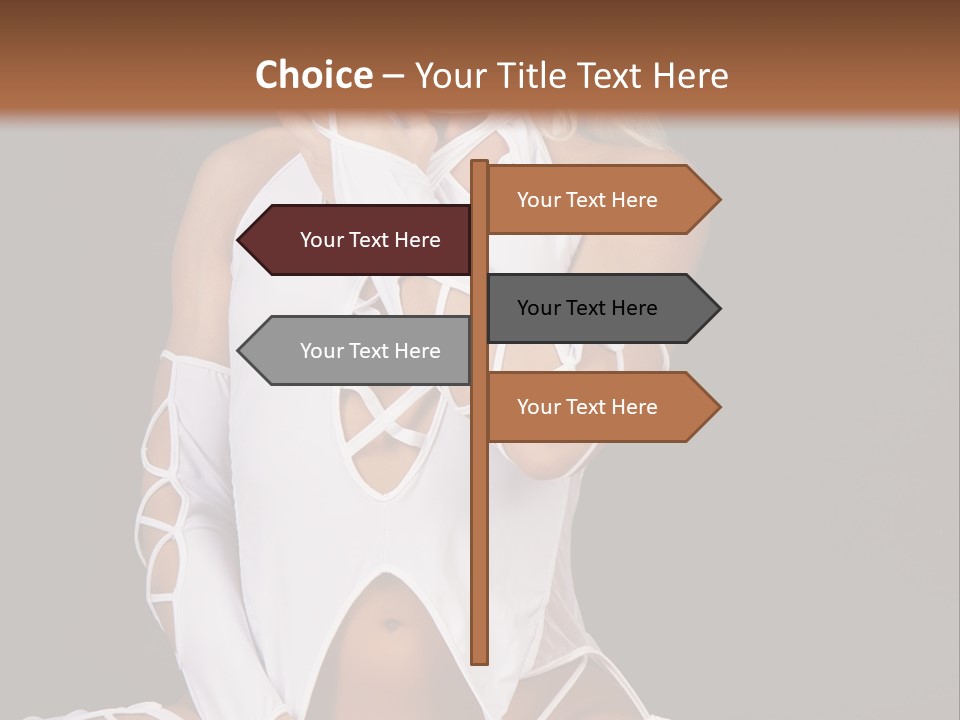 A Woman In White Lingerie Sitting On The Floor PowerPoint Template