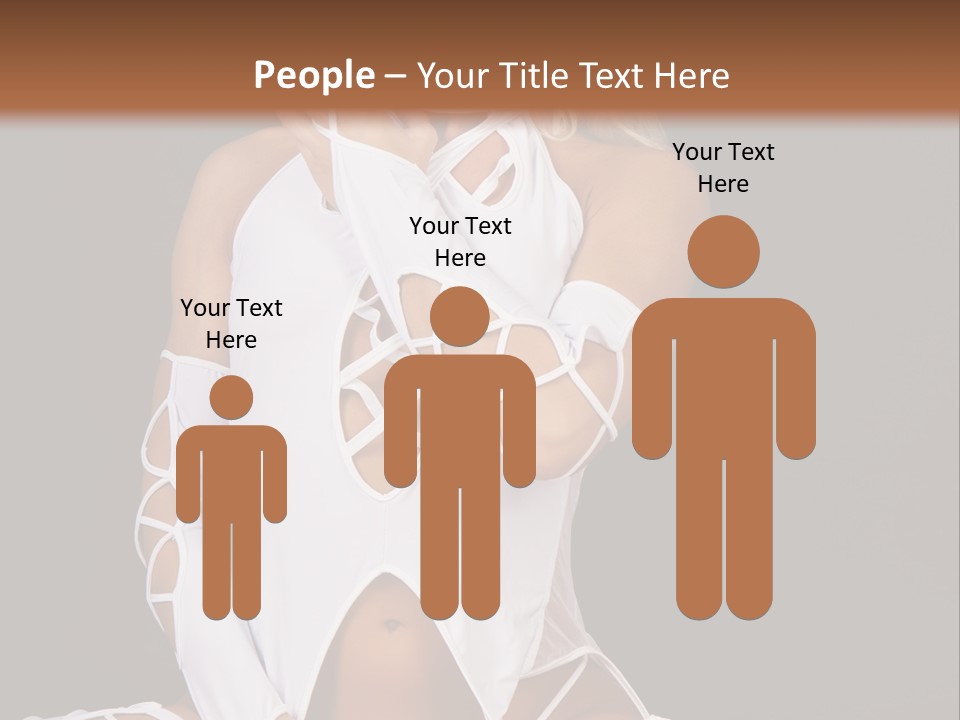 A Woman In White Lingerie Sitting On The Floor PowerPoint Template