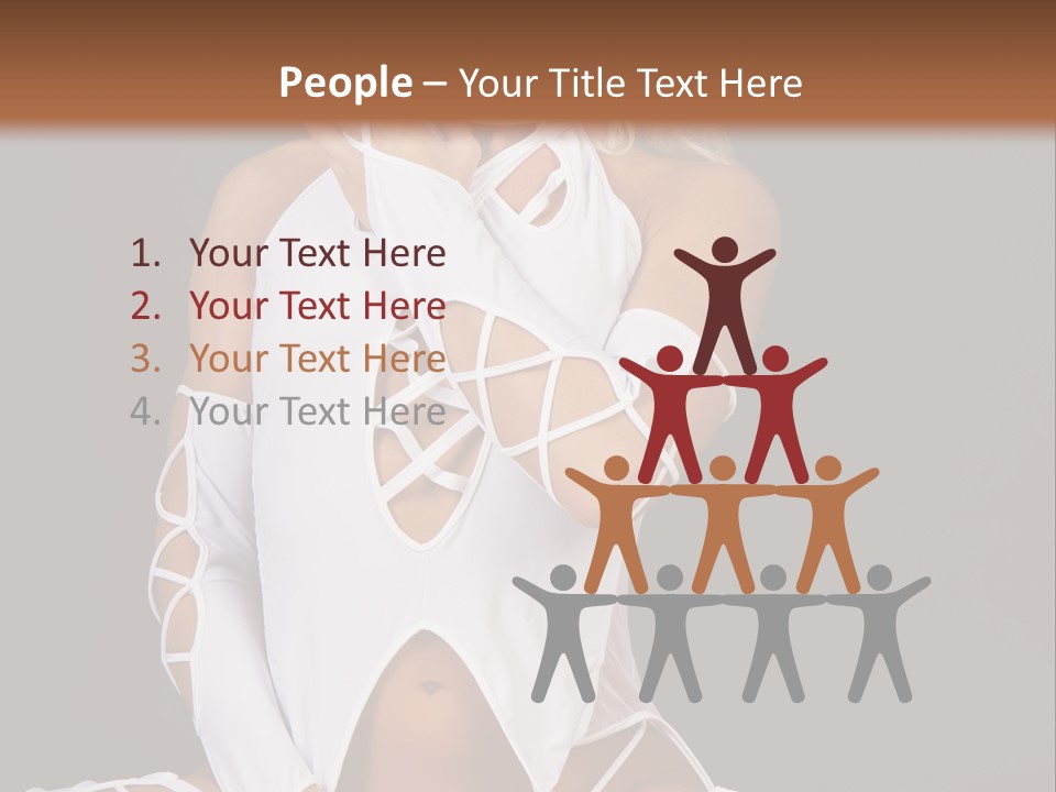 A Woman In White Lingerie Sitting On The Floor PowerPoint Template