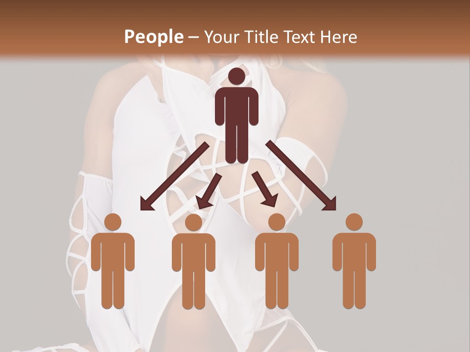 A Woman In White Lingerie Sitting On The Floor PowerPoint Template