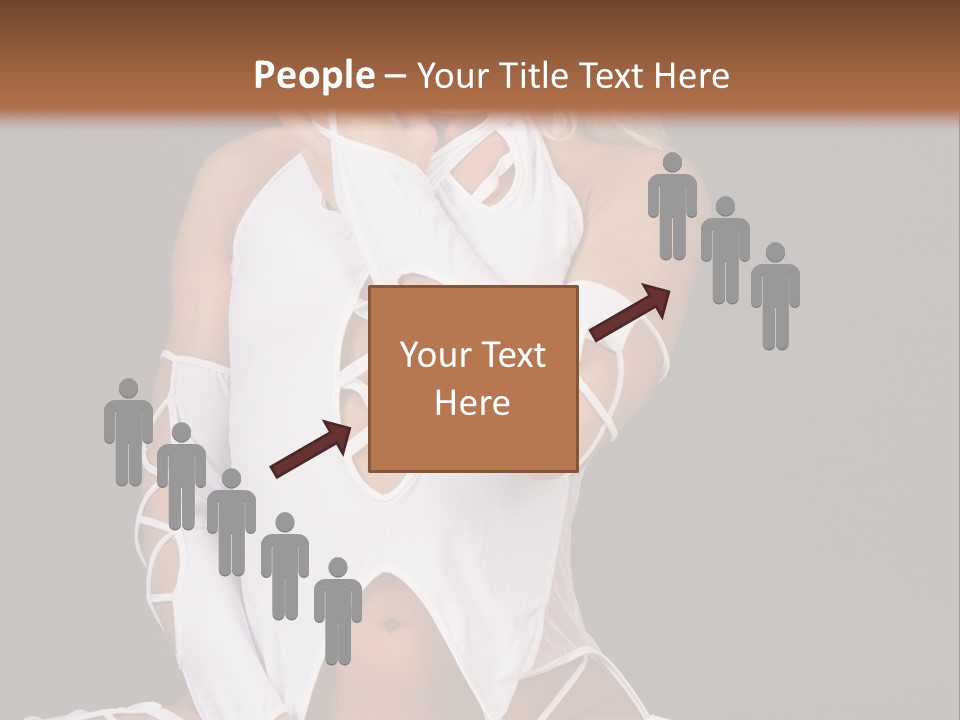 A Woman In White Lingerie Sitting On The Floor PowerPoint Template