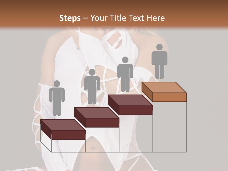 A Woman In White Lingerie Sitting On The Floor PowerPoint Template