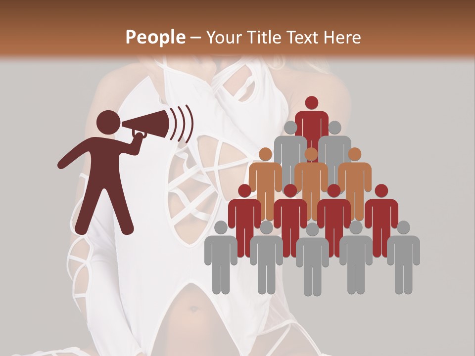 A Woman In White Lingerie Sitting On The Floor PowerPoint Template