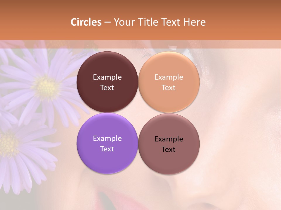 A Woman With Purple Flowers In Her Hair PowerPoint Template