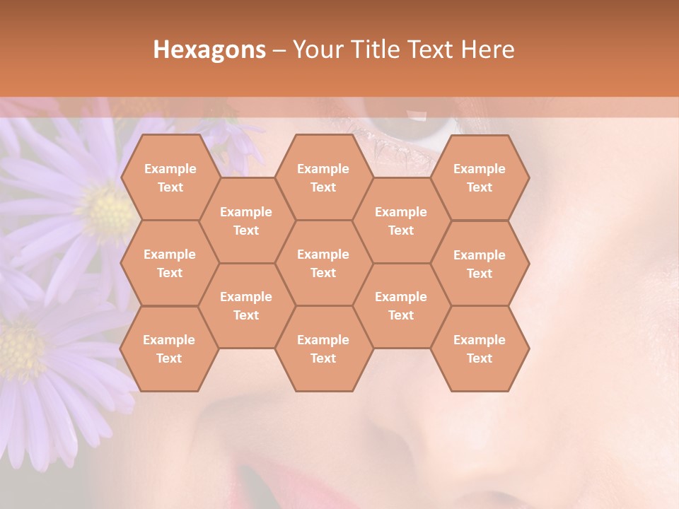 A Woman With Purple Flowers In Her Hair PowerPoint Template