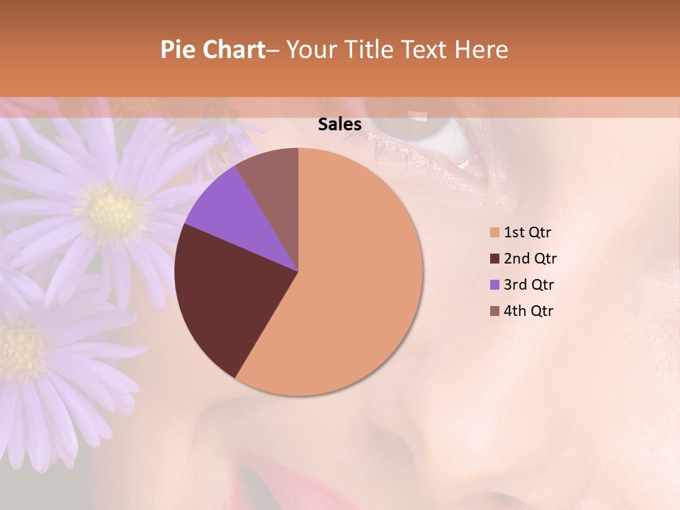 A Woman With Purple Flowers In Her Hair PowerPoint Template