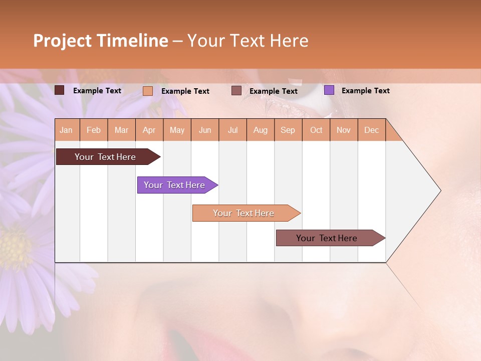 A Woman With Purple Flowers In Her Hair PowerPoint Template