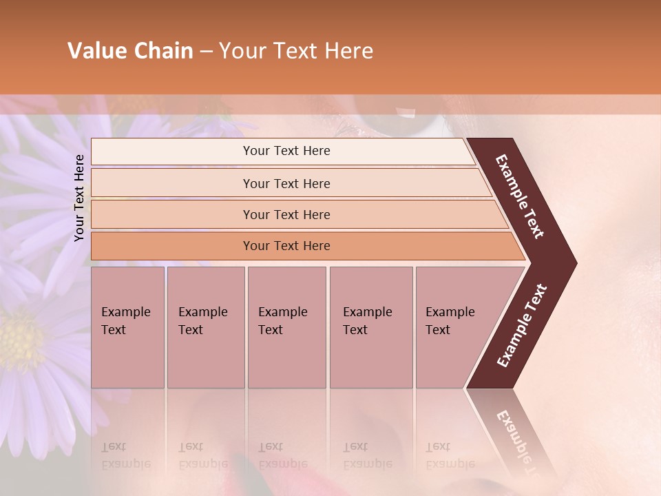 A Woman With Purple Flowers In Her Hair PowerPoint Template