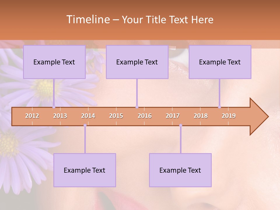 A Woman With Purple Flowers In Her Hair PowerPoint Template
