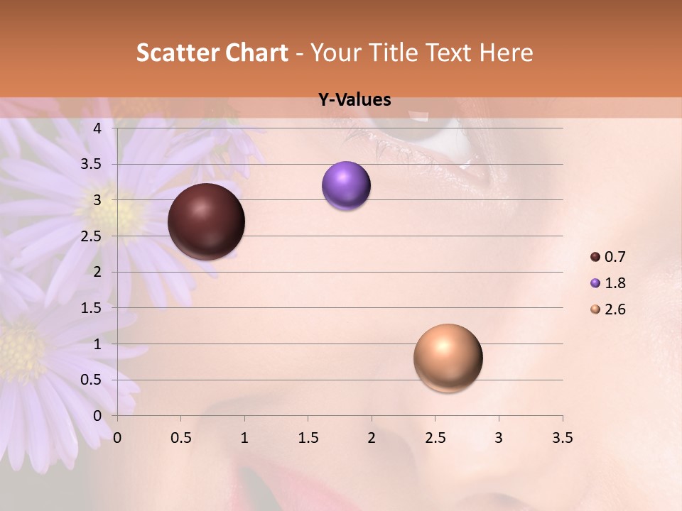 A Woman With Purple Flowers In Her Hair PowerPoint Template