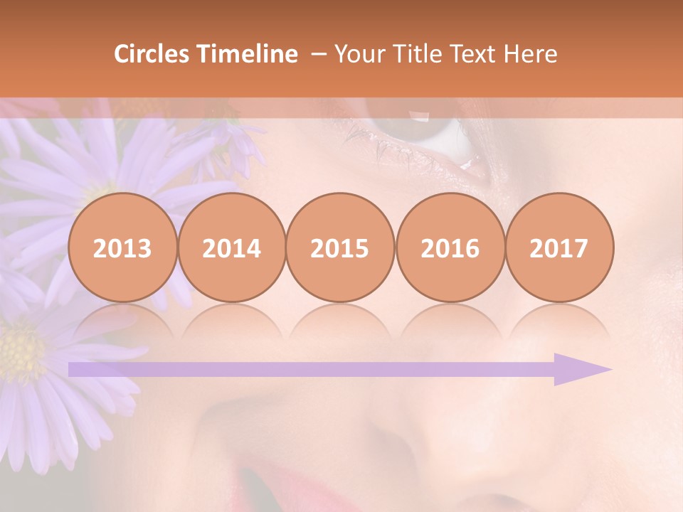 A Woman With Purple Flowers In Her Hair PowerPoint Template