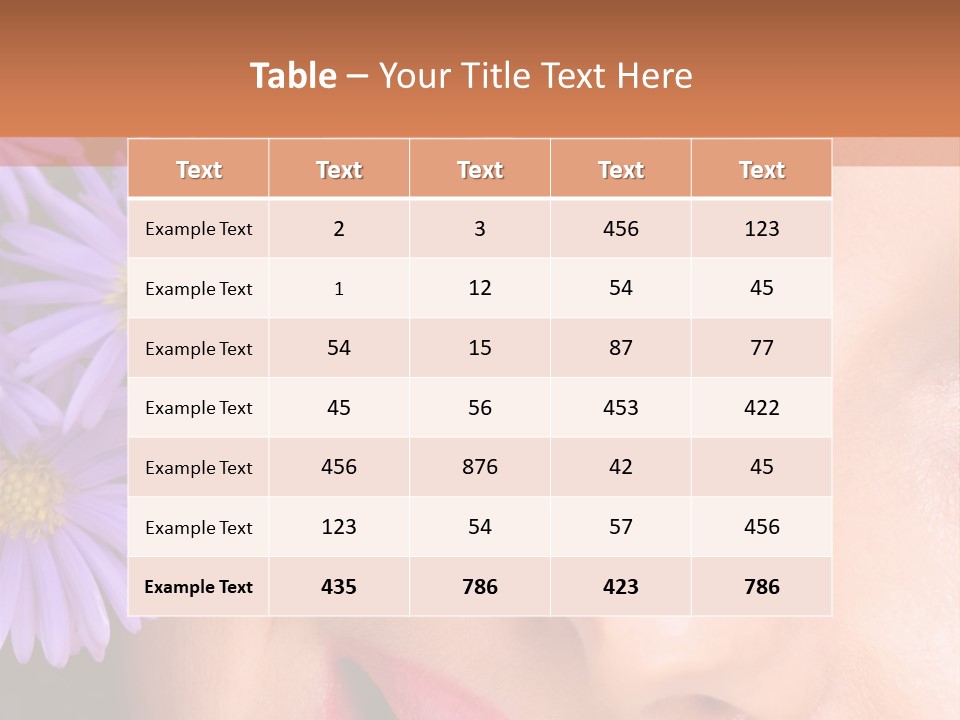 A Woman With Purple Flowers In Her Hair PowerPoint Template