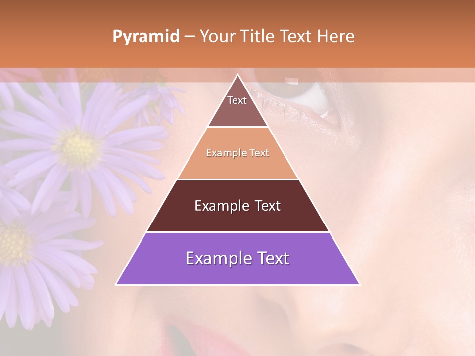 A Woman With Purple Flowers In Her Hair PowerPoint Template