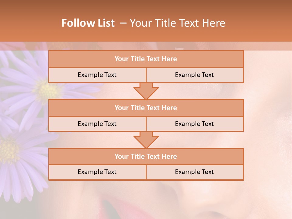 A Woman With Purple Flowers In Her Hair PowerPoint Template