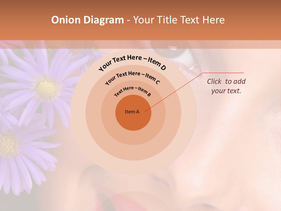 A Woman With Purple Flowers In Her Hair PowerPoint Template