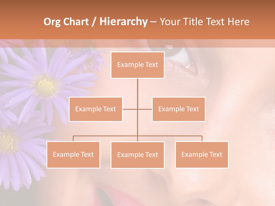 A Woman With Purple Flowers In Her Hair PowerPoint Template