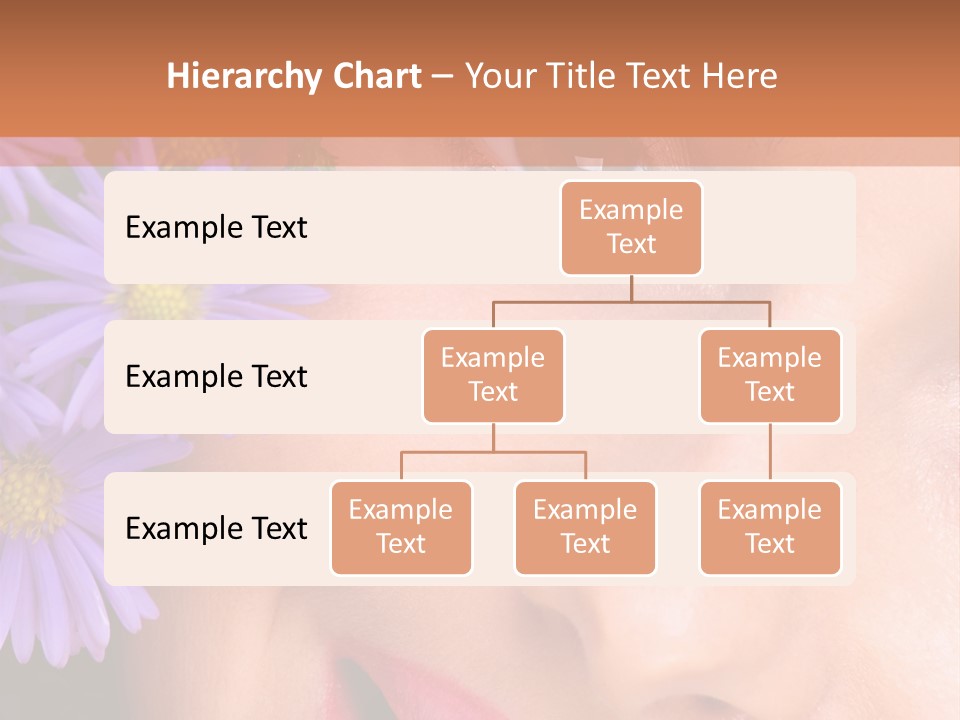 A Woman With Purple Flowers In Her Hair PowerPoint Template