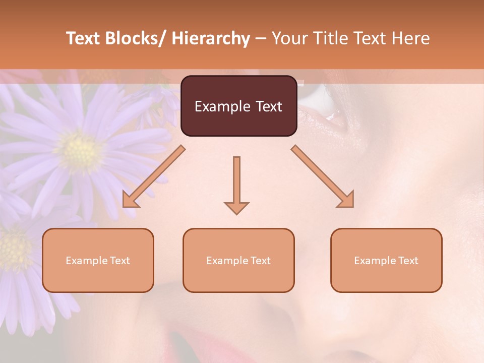 A Woman With Purple Flowers In Her Hair PowerPoint Template