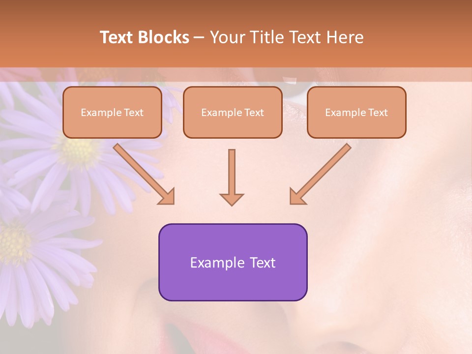 A Woman With Purple Flowers In Her Hair PowerPoint Template