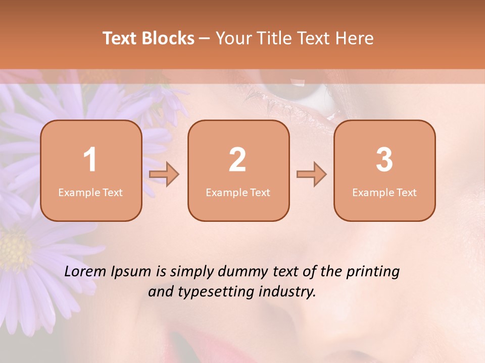 A Woman With Purple Flowers In Her Hair PowerPoint Template